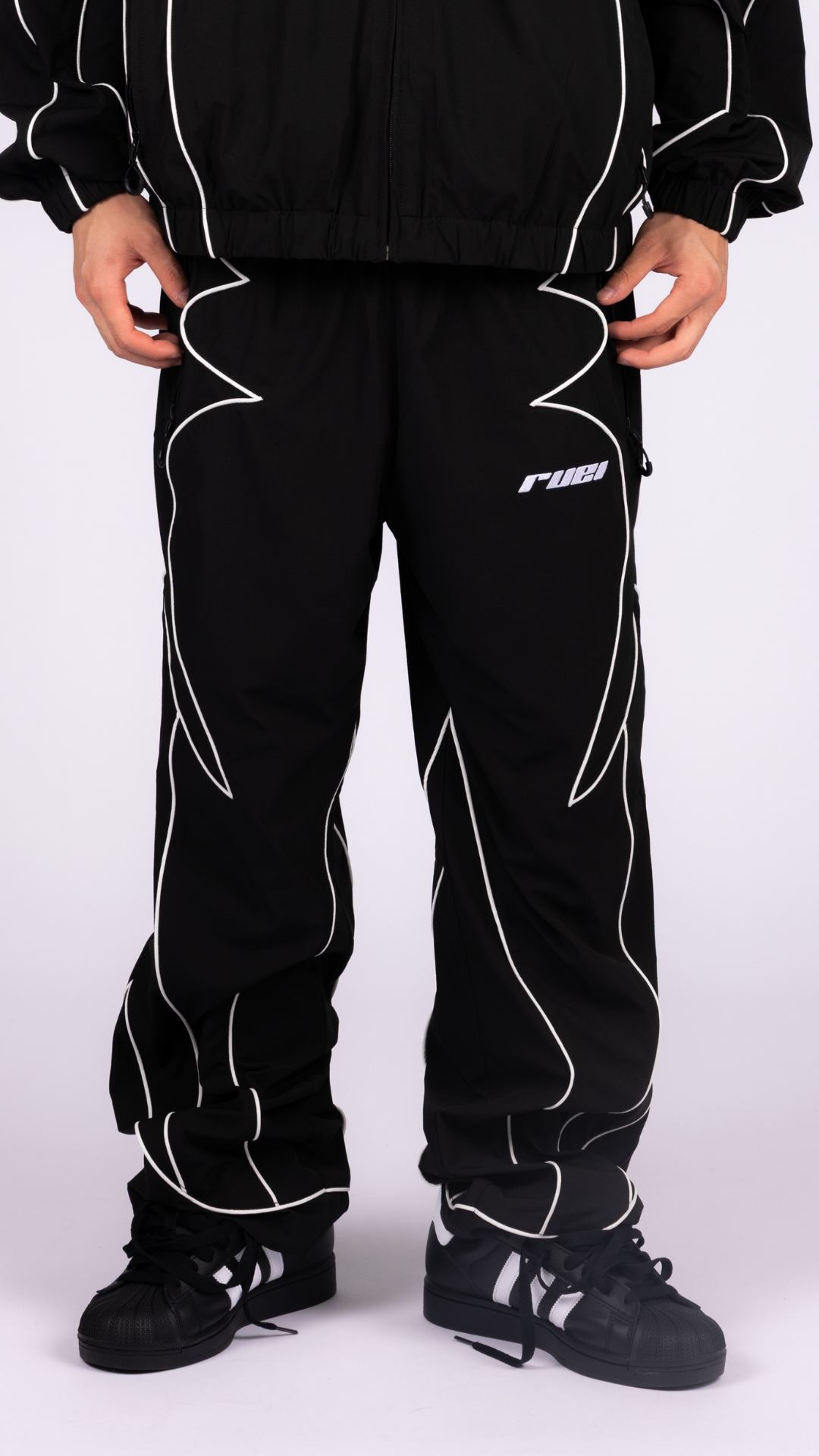 RUEI Black Track Pants